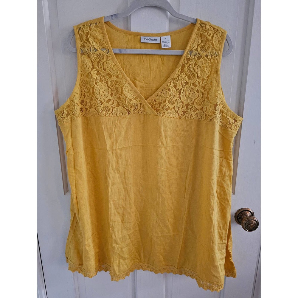 NWOT CW Classics rayon tank, sz 1X